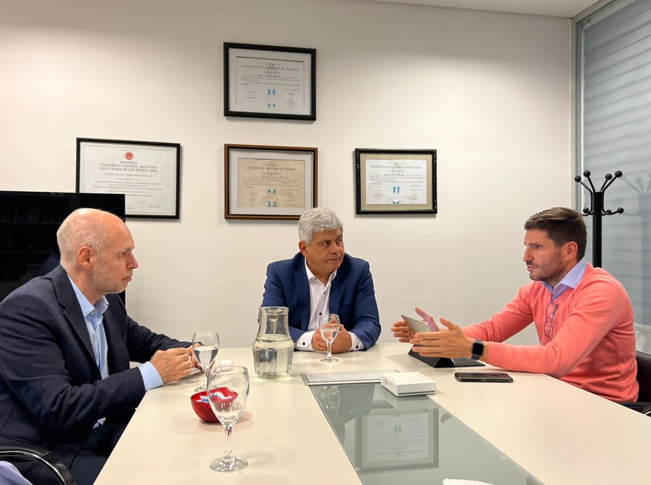 Larreta se reunió con el Fiscal General, Jorge Baclini, en un encuentro que organizó Pullaro y fue cuestionado por el oficialismo y parte de la&nbsp; oposición