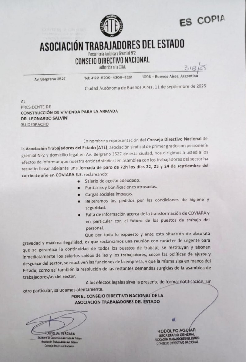 Crisis en Coviara: los trabajadores convocaron a un paro de 72 horas porque Petri no pagó los salarios