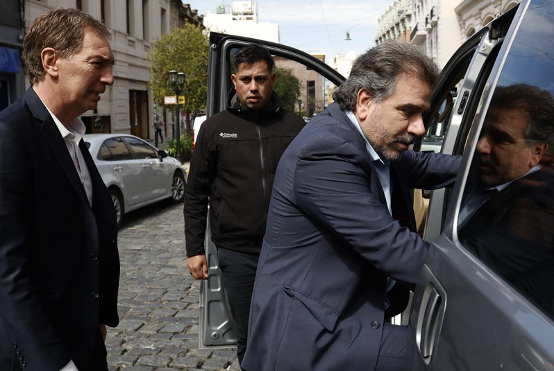 Los diputados Diego Santilli y Cristian Ritondo en la última reunión del PRO.