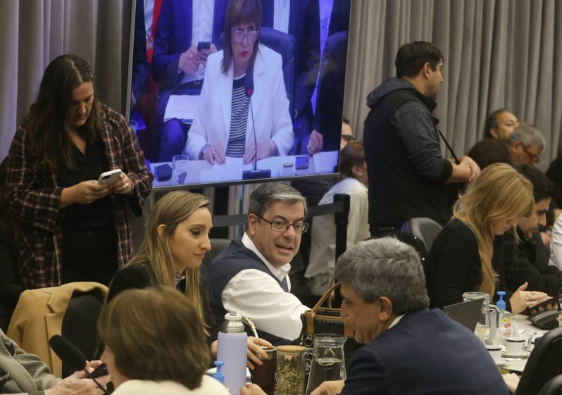Martínez y Strada, en la comisión de Presupuesto.