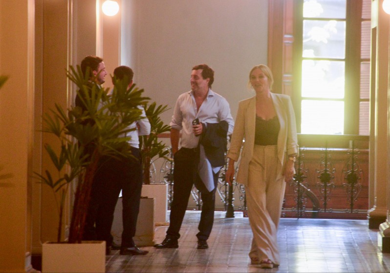 Agustín Romo, Fernando Rovello y Marcela Basualdo.