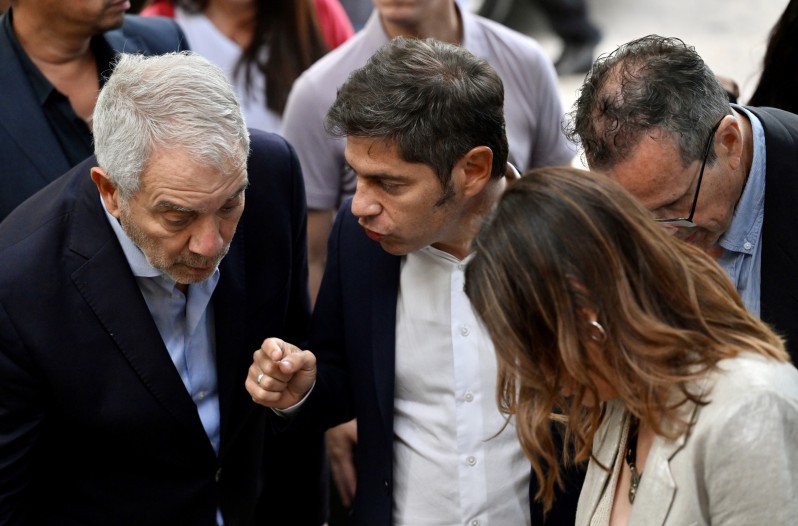 Julio Alak, Axel Kicillof y Florencia Saintout.