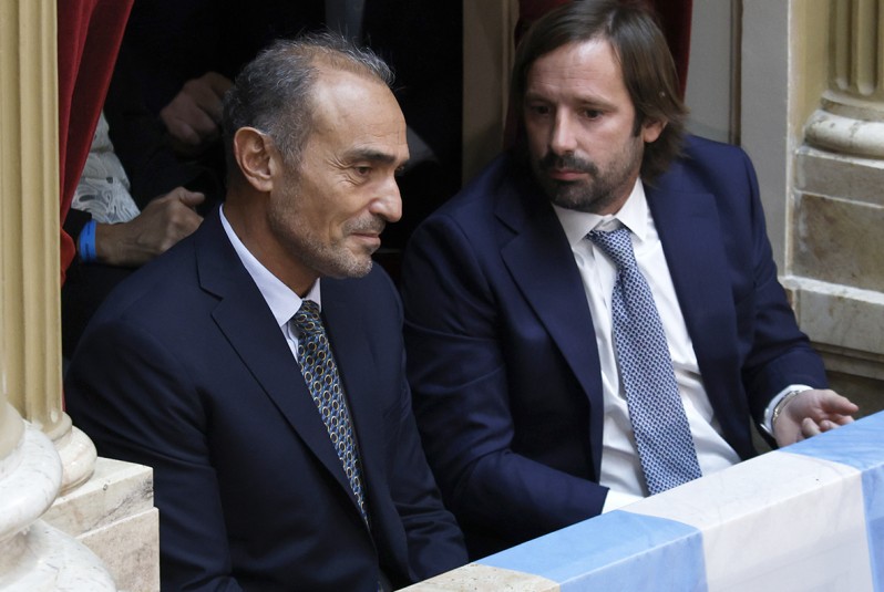 Lule Menem y Santiago Viola en la apertura de las sesiones del Congreso