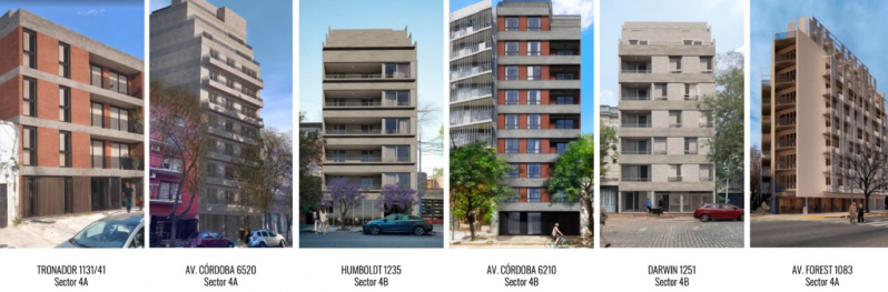 Render de los futuros edificios.