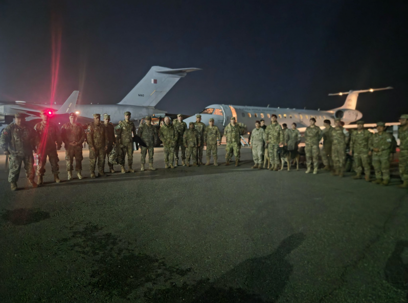Personal del Ejército Argentino que llegó a Caracas