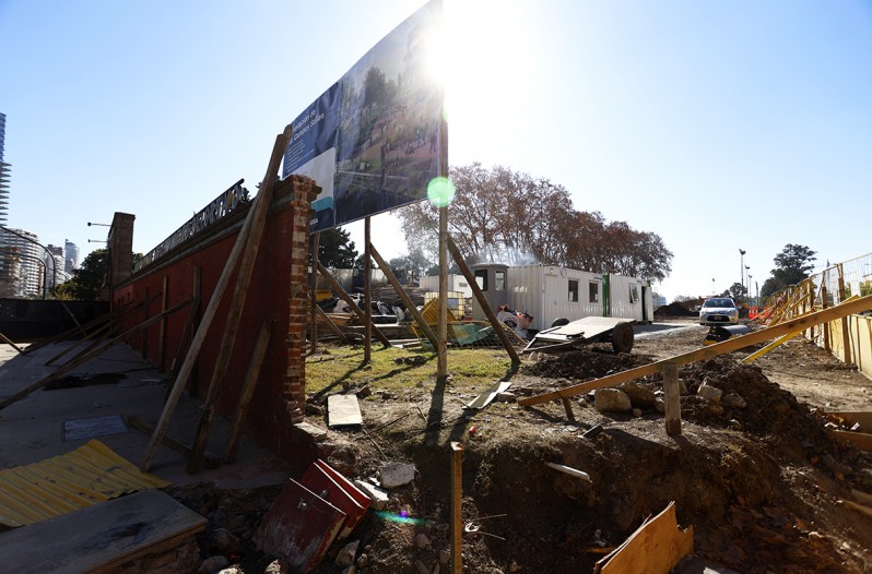 La obra de la ampliación de la avenida Campos Salles.
