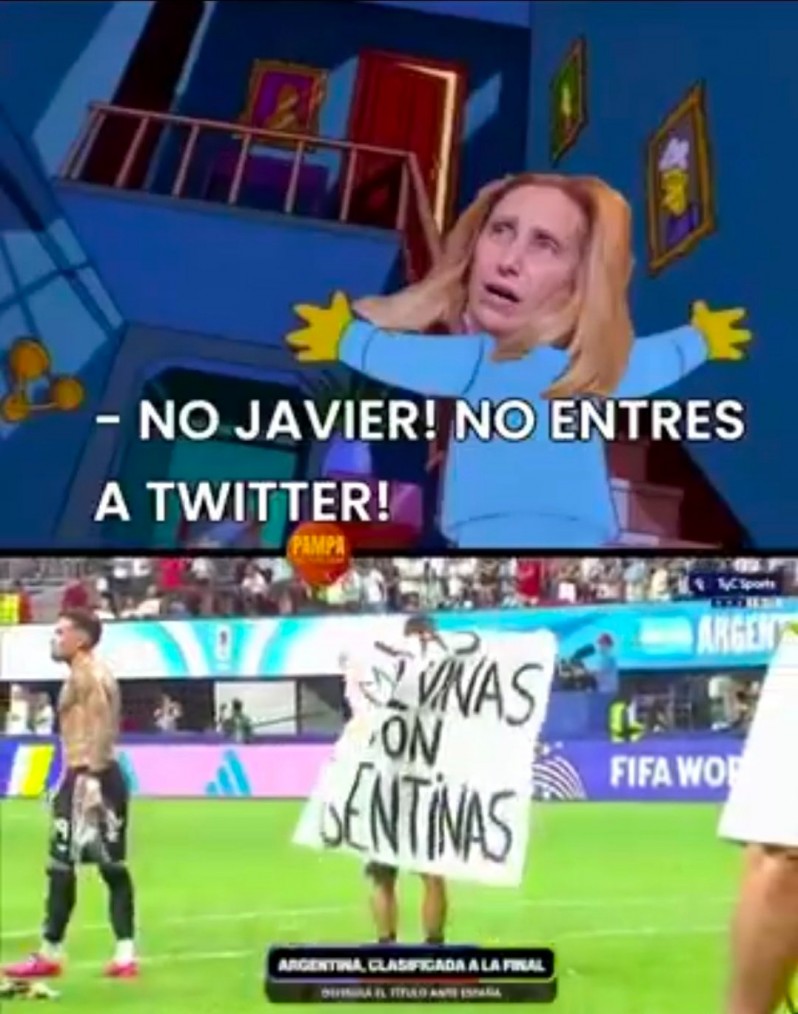 Milei tuiteó por el triunfo y lo destrozaron con memes: "Hinchabas por Inglaterra, sos Thatcher"