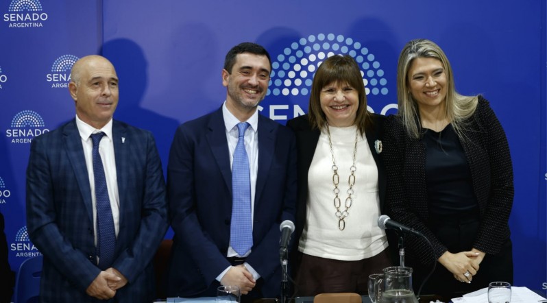 Bartolomé Abdala, Agustín Coto, Patricia Bullrich y Nadia Márquez.